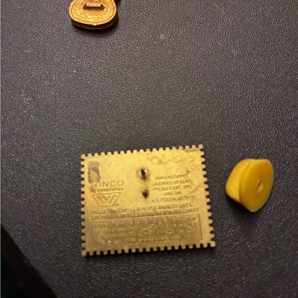 Gold Charm Bracelet with Guitar and Elvis Stamp - Picture 10 of 10